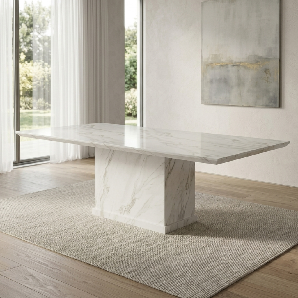 Nouveau Marble Dining Table - 6/8s | 156-50 /60