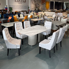 Aveline 6S Marble Dining Set | TJ19-14DT+156-03