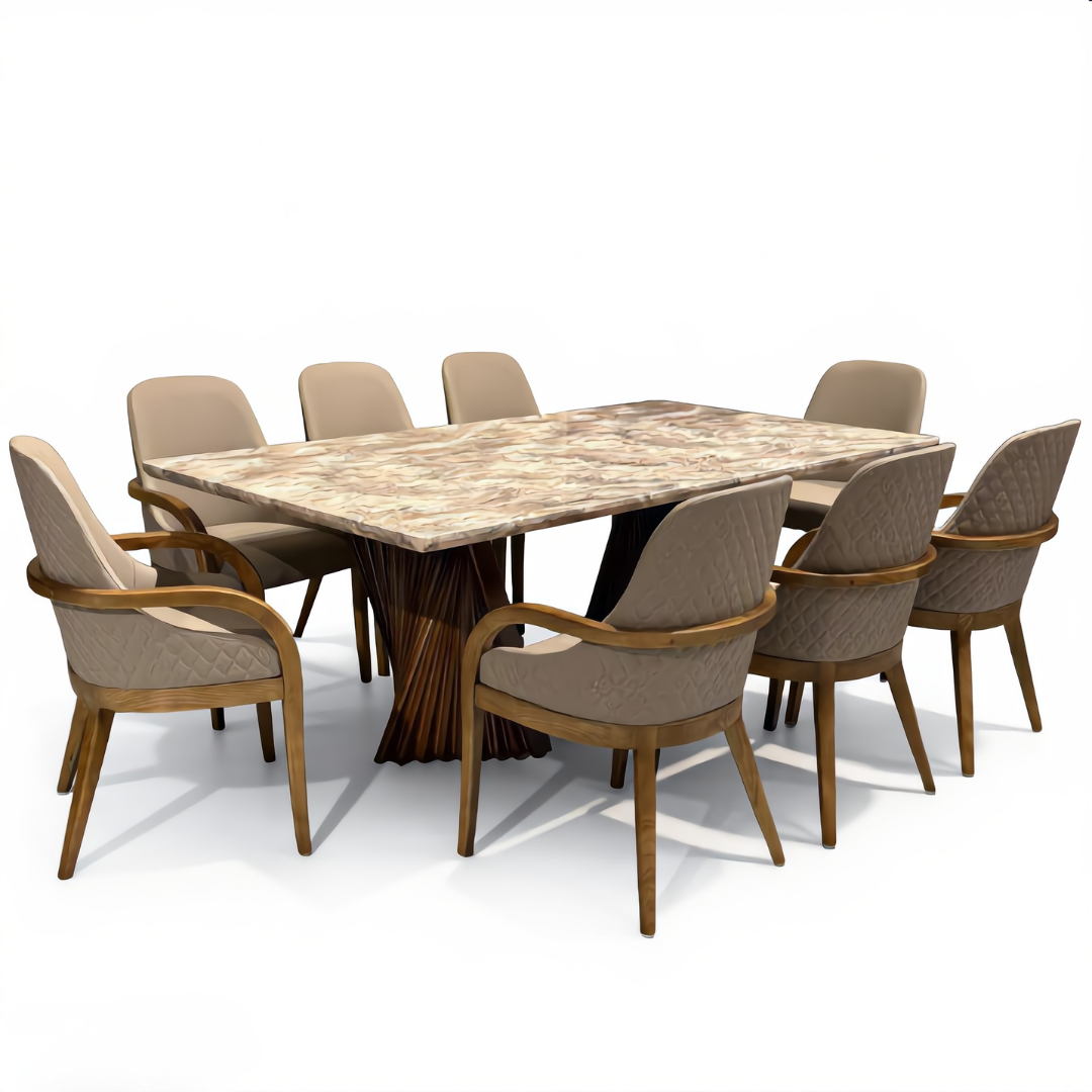 Norah Wood + Marble Dining Set | 05-06