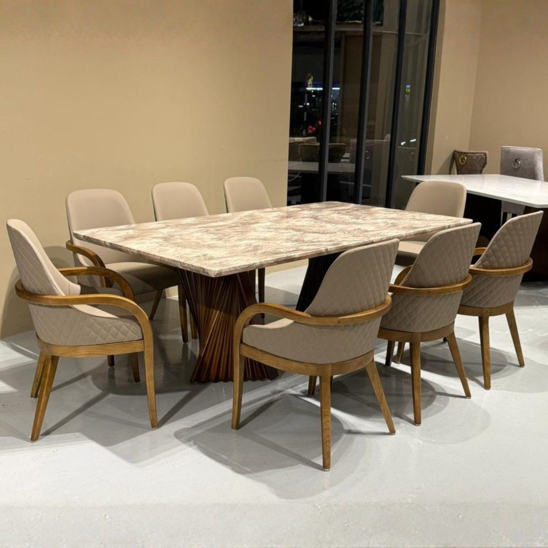 Norah Wood + Marble Dining Set | 05-06