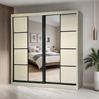 Bryce 8/6/5x8ft Wardrobe - Half Mirror Door | B 131-06