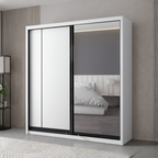 Conrad 8/6/5x8ft Wardrobe - Half Mirror Door | B 131-16