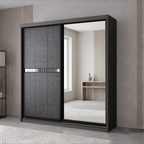 Marcus 5/6/8 x 8ft Wardrobe - Mid + Half Mirror Door | 140-47