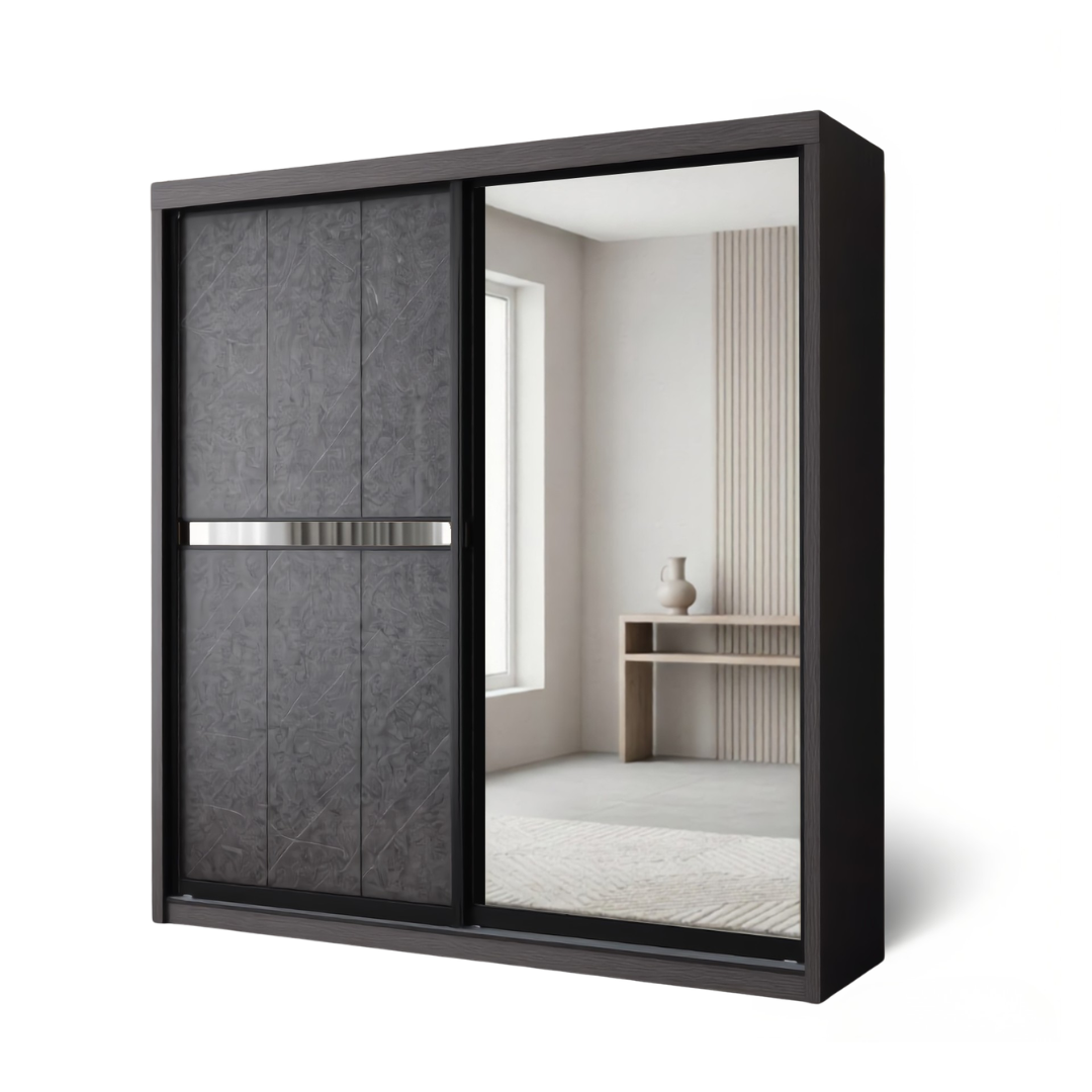 Marcus 5/6/8 x 8ft Wardrobe - Mid + Half Mirror Door | 140-47