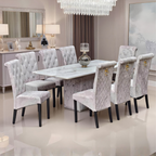 Jasmine 6/8s Marble Dining Set | 156-25