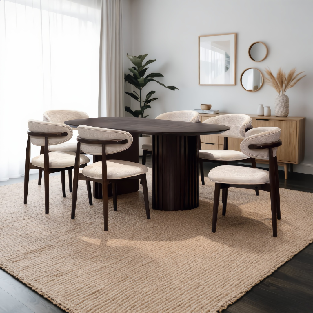 Wooden 4/6s Muji Dining Set | B 126-15