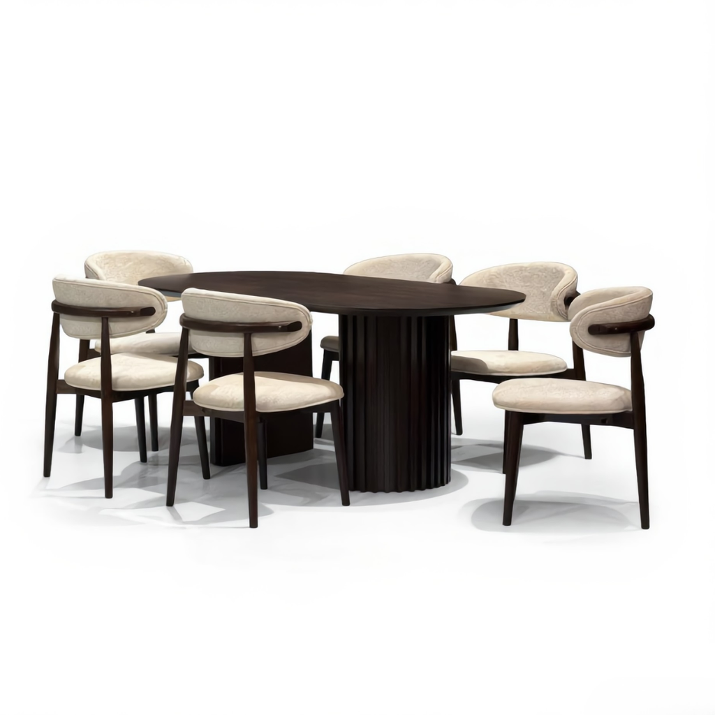 Wooden 4/6s Muji Dining Set | B 126-15