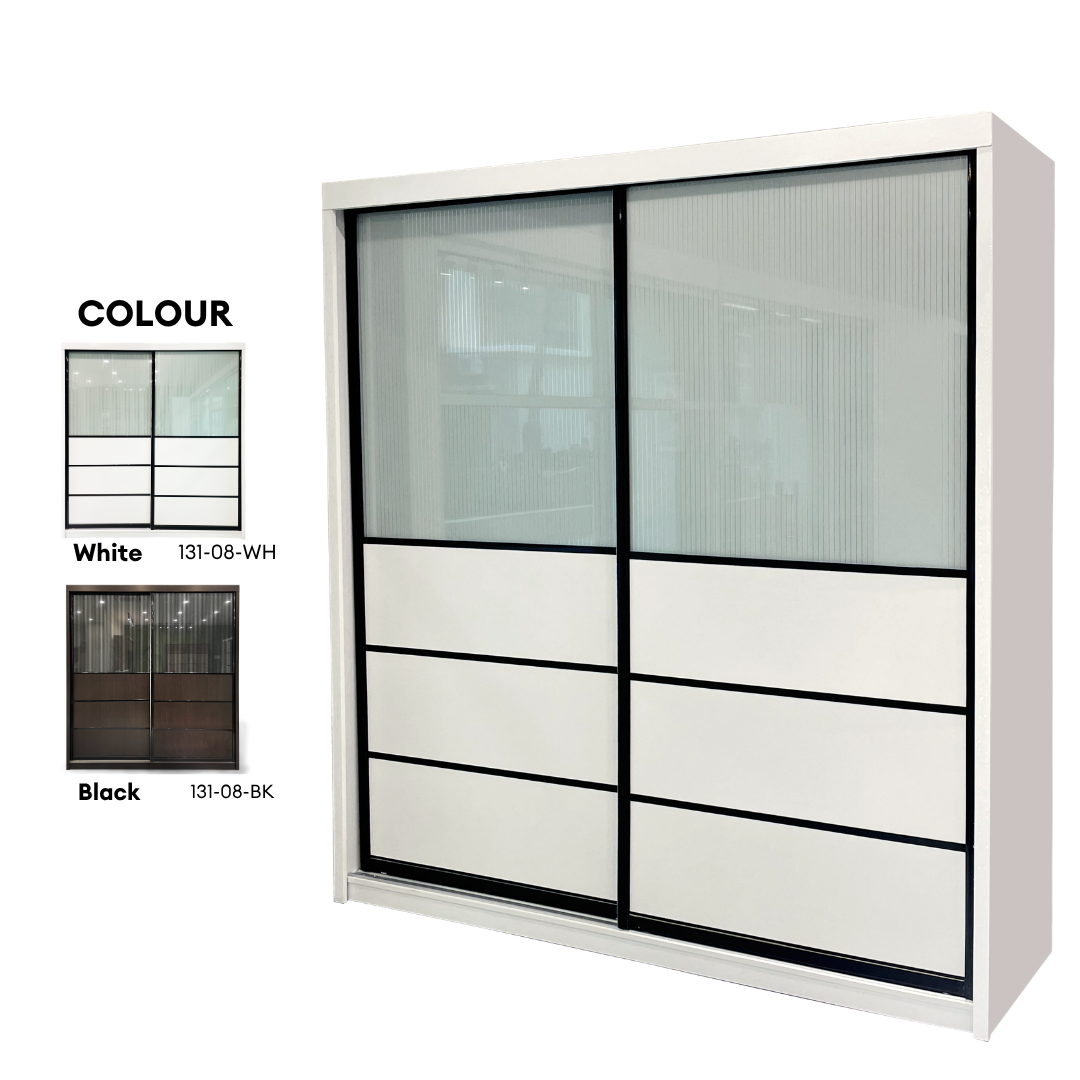 Malix 8/6x8ft Anti-Jump Sliding Door Wardrobe | 131-08
