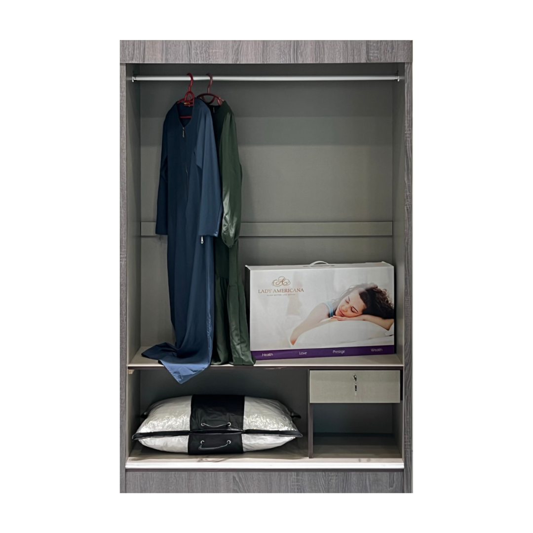 Noura 4x6ft Full Mirror Wardrobe | 140-06