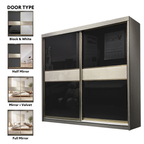 Miya 8/6/5x8ft Anti-Jump Sliding Doors Wardrobe | 140-09