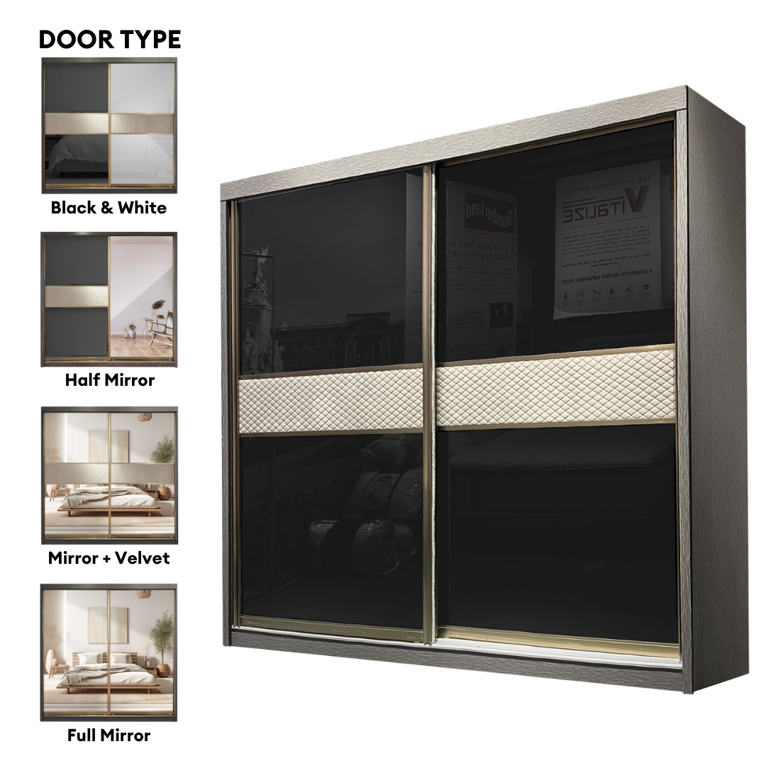 Miya 8/6/5x8ft Anti-Jump Sliding Doors Wardrobe | 140-09