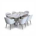 Avalon 6s Marble Dining Set | TJ04-15 + TJ19-15