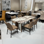 Azalea 6s White Marble Dining Set | YB72