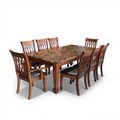 Carrera 8s Brown Marble Dining Set | B9-08