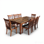 Carrera 8s Brown Marble Dining Set | B9-08