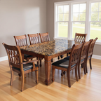 Carrera 8s Brown Marble Dining Set | B9-08
