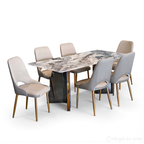 Austria 6S Crystal Marble Dining Set | YB35