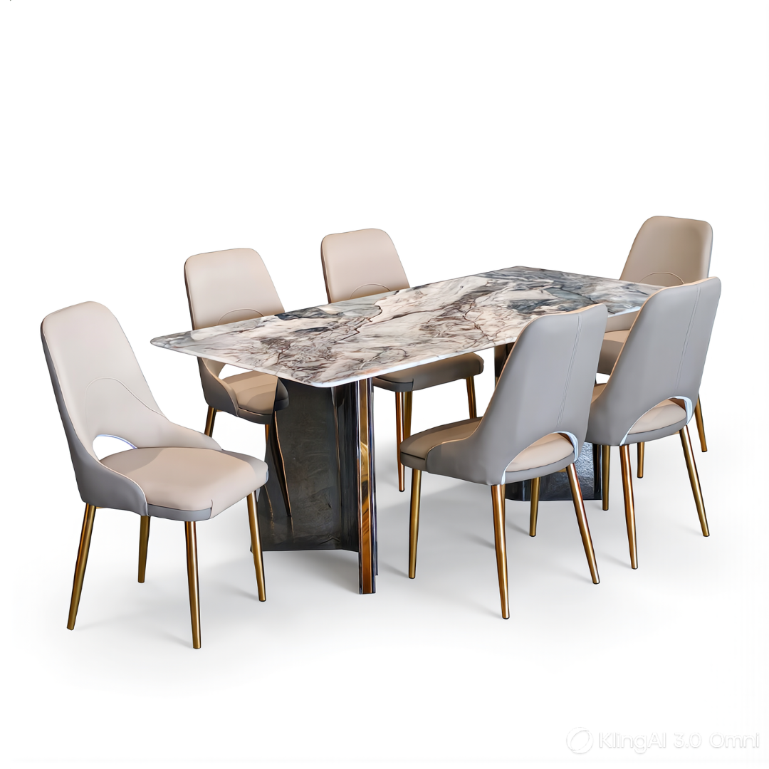 Austria 6S Crystal Marble Dining Set | YB35