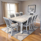 Clara 8s White Marble Dining Set | 126-09
