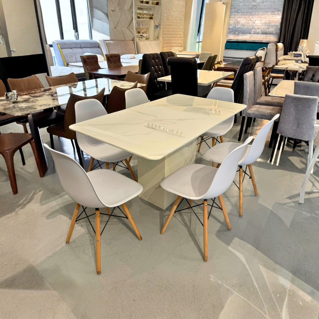 Jade 6s Marble Dining Set | B 96-16