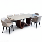 Norissa 6/8s Marble Dining Set | 126-13