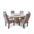 Ophelia Marble Round Dining Set | B96-17-150+B156-03