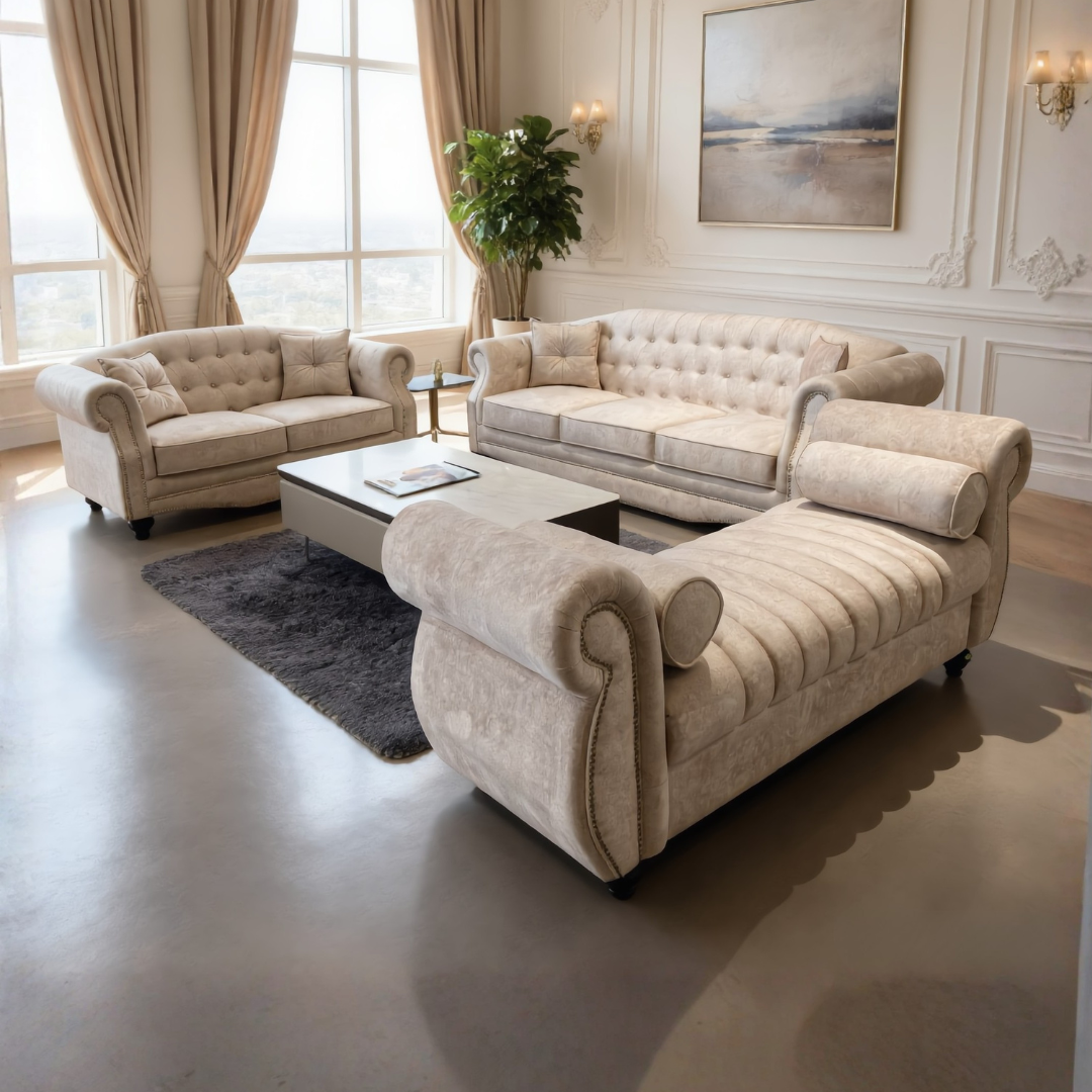 Naomi 2+3+Bench Chair Sofa Set | B142-39
