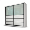 Bellamy 8/6x8ft Anti-Jump Sliding Door Wardrobe in White | 131-08