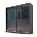 Bellamy 8/6x8ft Anti-Jump Sliding Door Wardrobe in Brown | 131-08