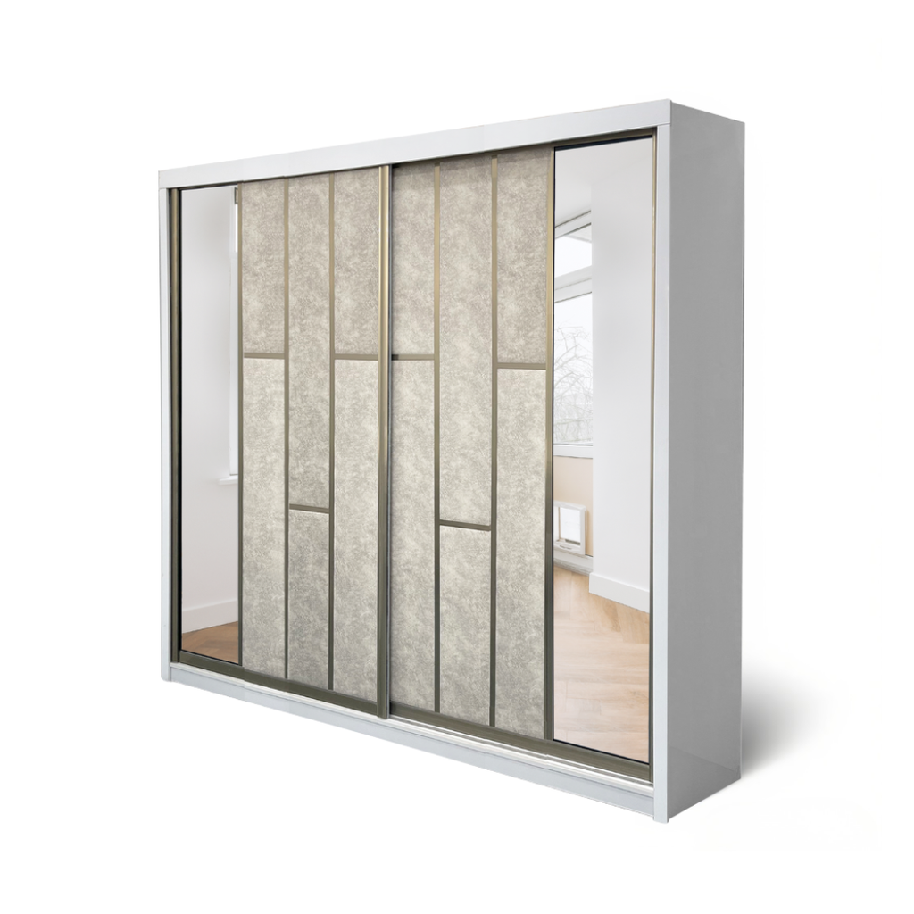 Diamond 8/6x8ft Anti Jump Sliding Doors Wardrobe | 131-21