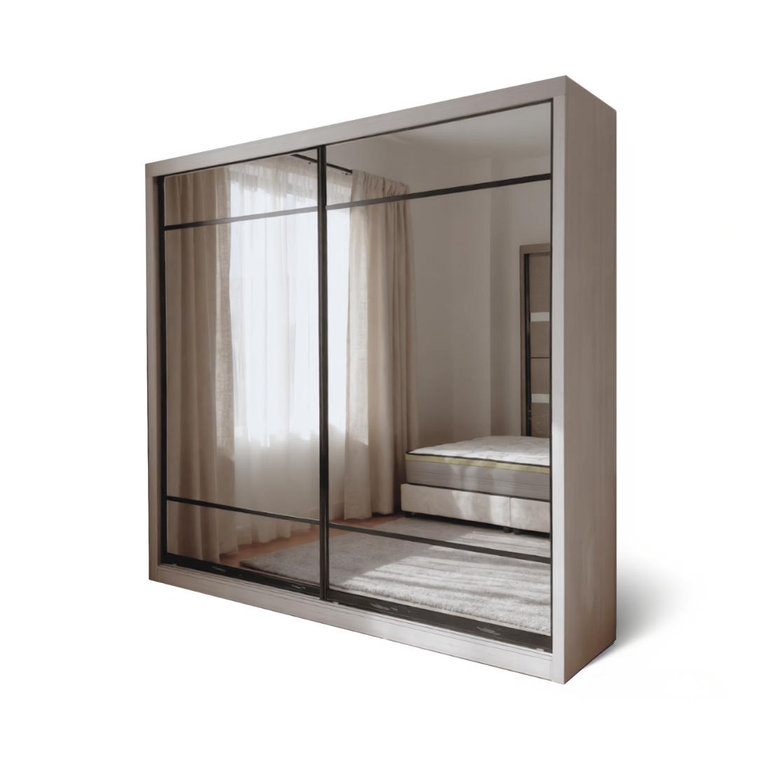 Mason 6/8x8ft Wardrobe - Full Mirror Door | 131-20