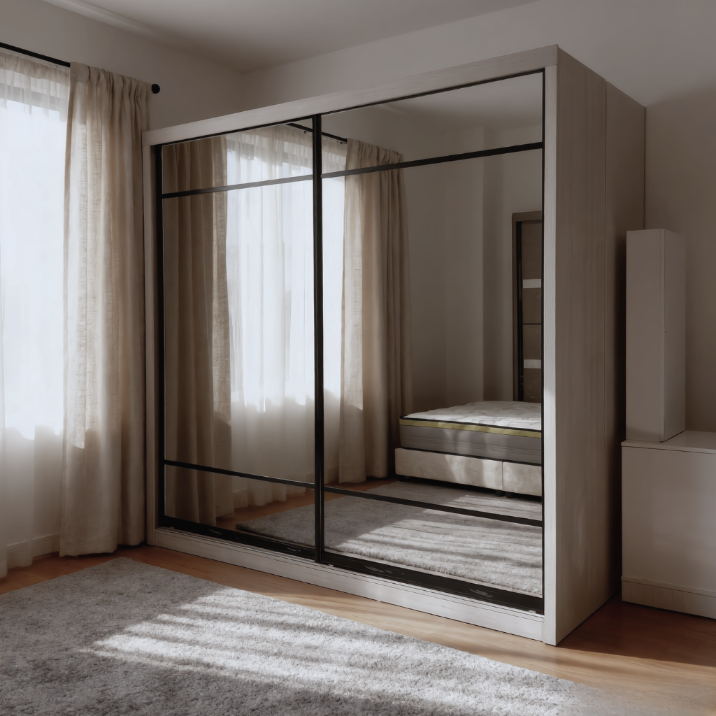 Mason 6/8x8ft Wardrobe - Full Mirror Door | 131-20