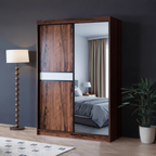 Omni 4x6ft Half Mirror in Brown | 150-33