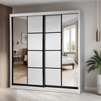 Bryan 8/6/5x8ft Wardrobe - Half Mirror Door | B 131-06