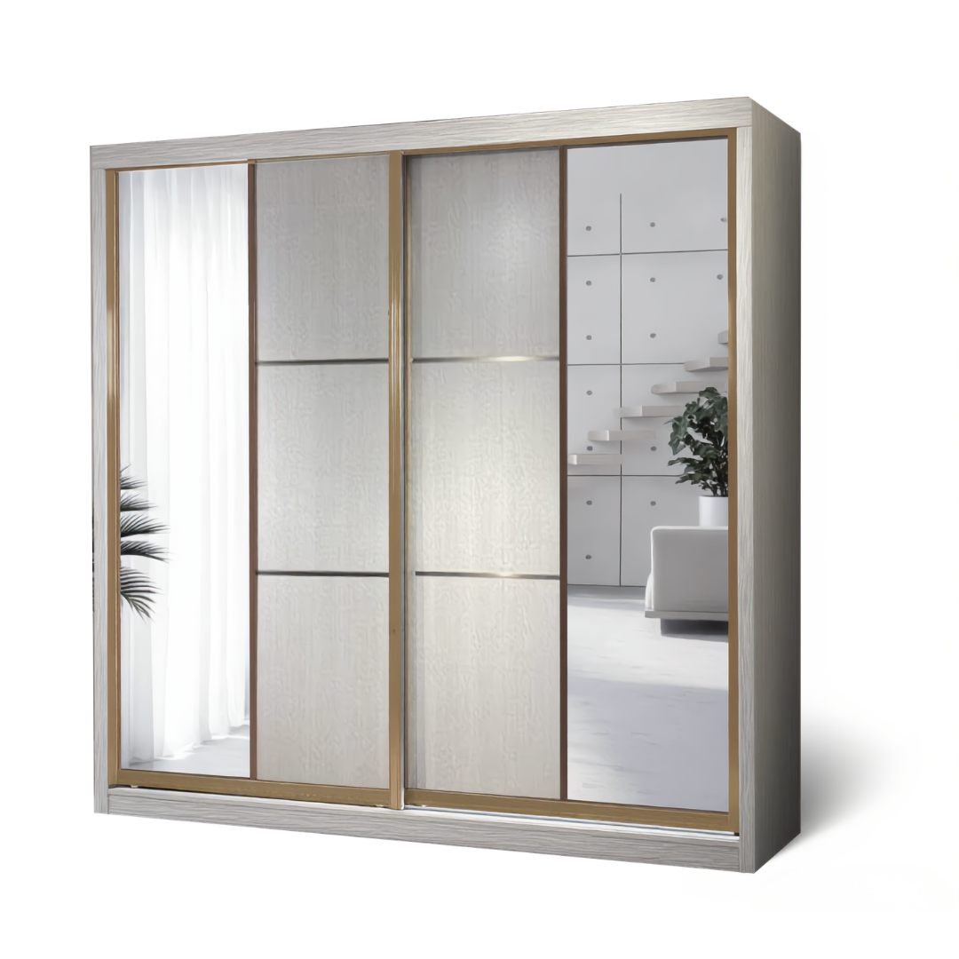 Charlotte 8/6/5x8ft Wardrobe - Half Mirror Door | B 131-13