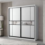 Conrad 8/6/5x8ft Wardrobe - Mid Mirror Door | B 140-16