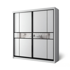 Conrad 8/6/5x8ft Wardrobe - Mid Mirror Door | B 140-16