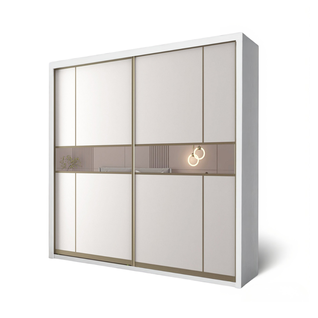 Bennett 8/6/5x8ft Wardrobe - Mid Mirror | B22-90 / 140-17