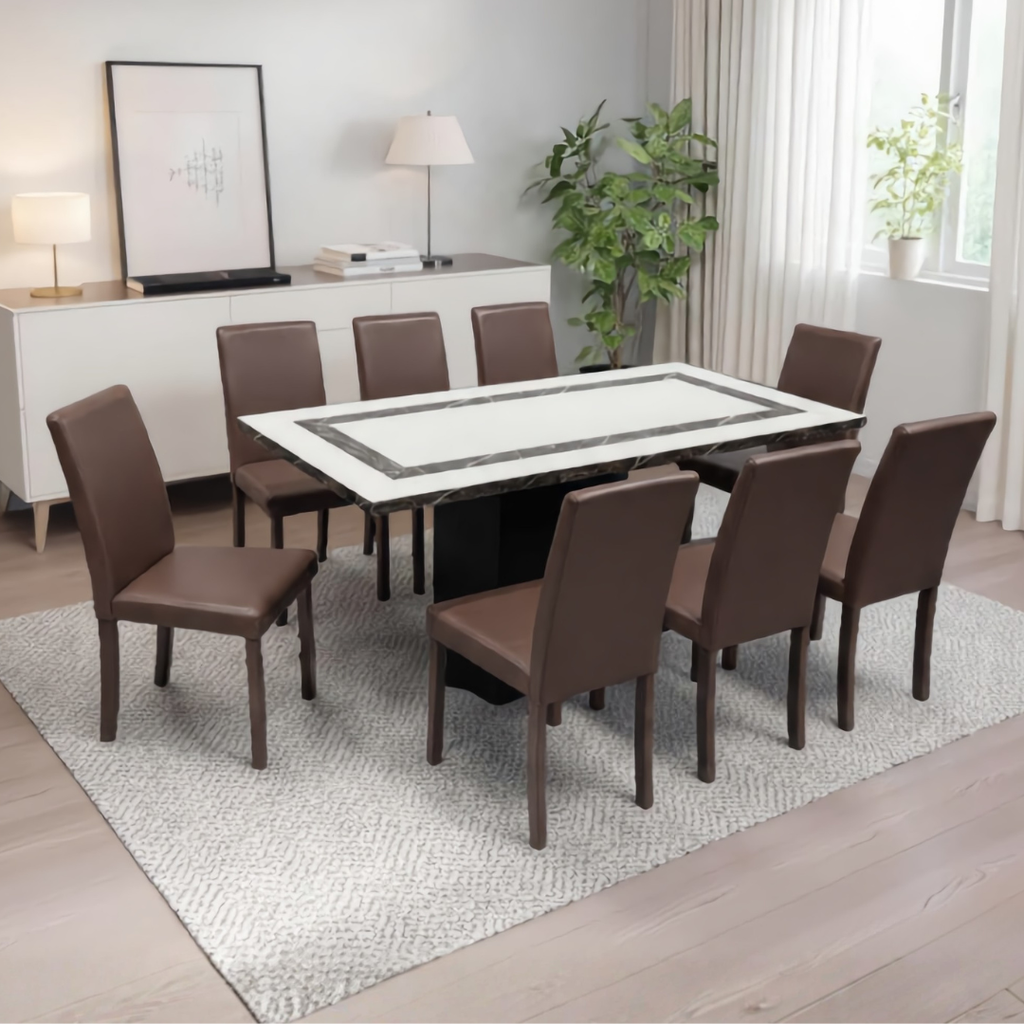 Esmé 6/8s Marble Dining Table Set | 156-67