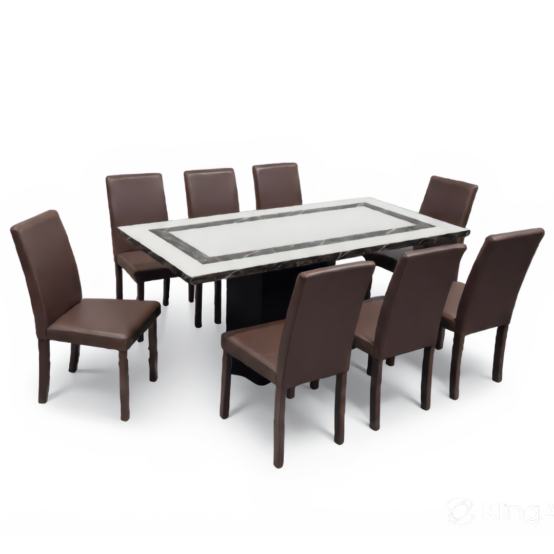 Esmé 6/8s Marble Dining Table Set | 156-67