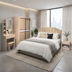 Xavier Oak Bedroom Set of 5 - 4x6ft | 150-32