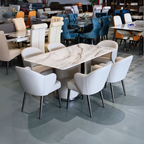 Austin 6s Marble Dining Set | TJ04-15 + TJ19-15