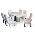 Everly 6S Marble Dining Set | TJ19-14DT+156-03
