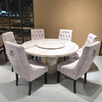 Nikki Marble Round Dining Set | B96-17-150+B156-03
