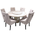 Nikki Marble Round Dining Set | B96-17-150+B156-03