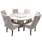 Nikki Marble Round Dining Set | B96-17-150+B156-03