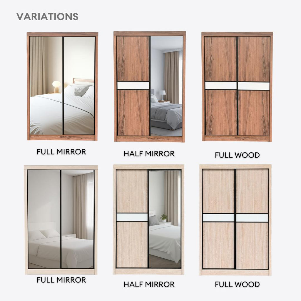 Omnix 4x6ft Half Mirror in Oak | 150-32