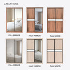 Omnix 4x6ft Half Mirror in Oak | 150-32