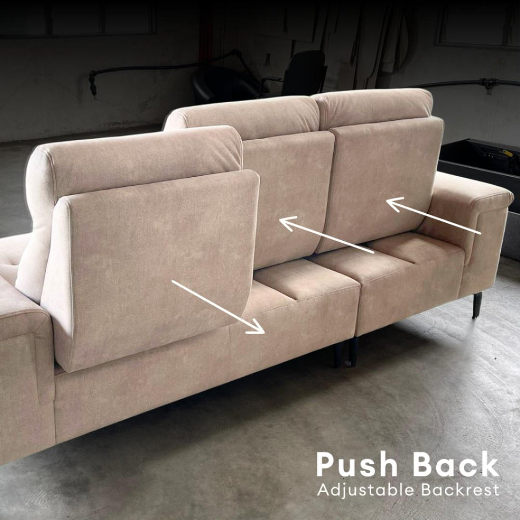 Cassian Pushback L-Shape Sofa | 151-10 / 151-20