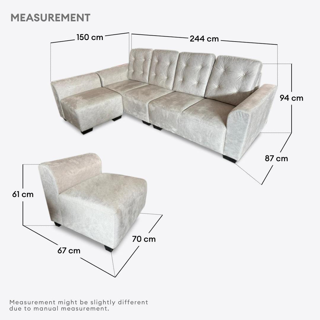 Isaac 4 Seaters + 1 Reversible Chaise Sofa | 151-31